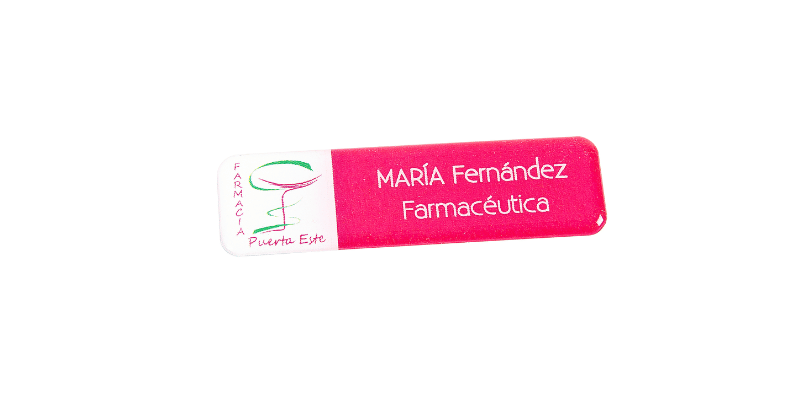 Identificador para farmacia color rosa